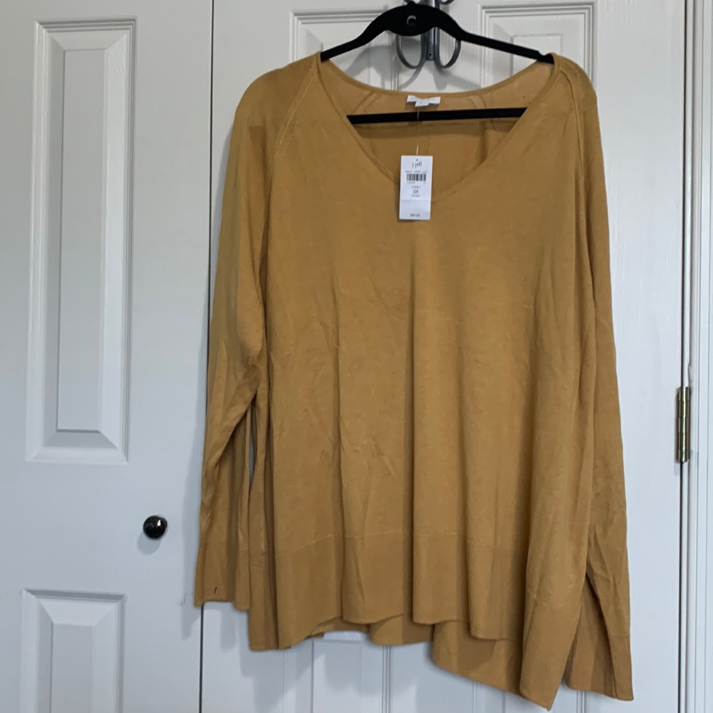J Jill, V-neck sweater, silk and cotton